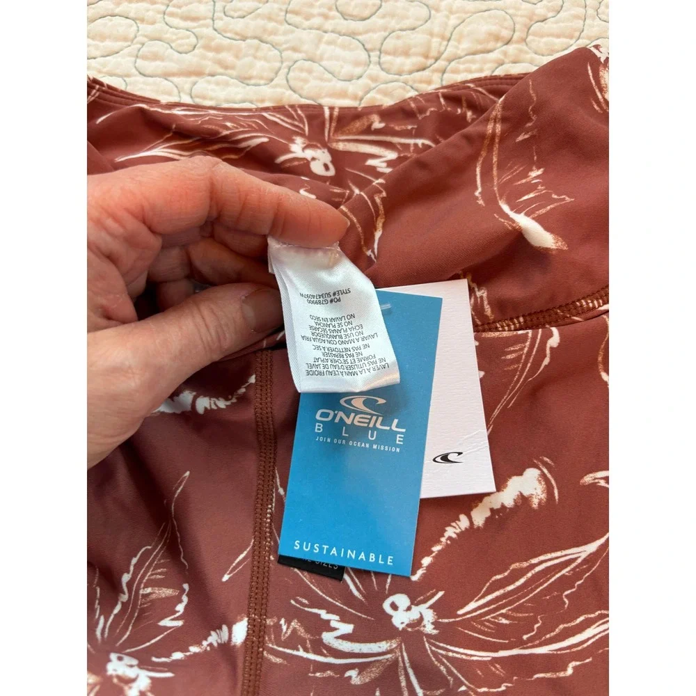 O'Neill‎ Blue Women's Driftaway Harbor Leggings Rust Palm Print XS